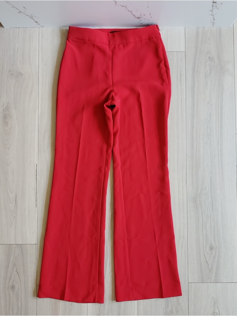 Ann Taylor Red Boot-Cut Dress Pants